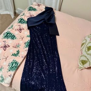 Aqua Formal Navy Dress